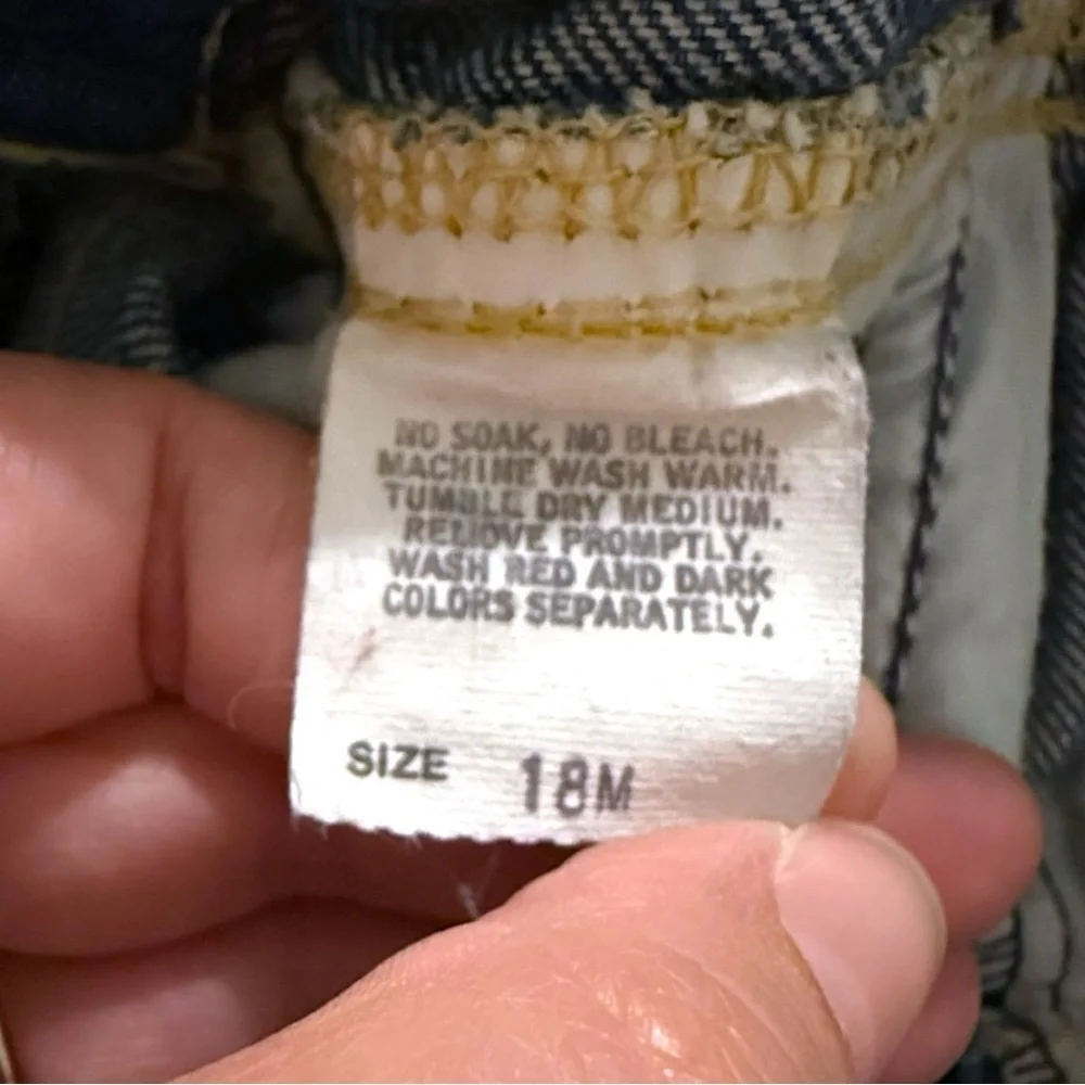 Vintage OshKosh B’gosh Pink Tag Jeans 18M Made in USA Toddler Denim 80s 90s